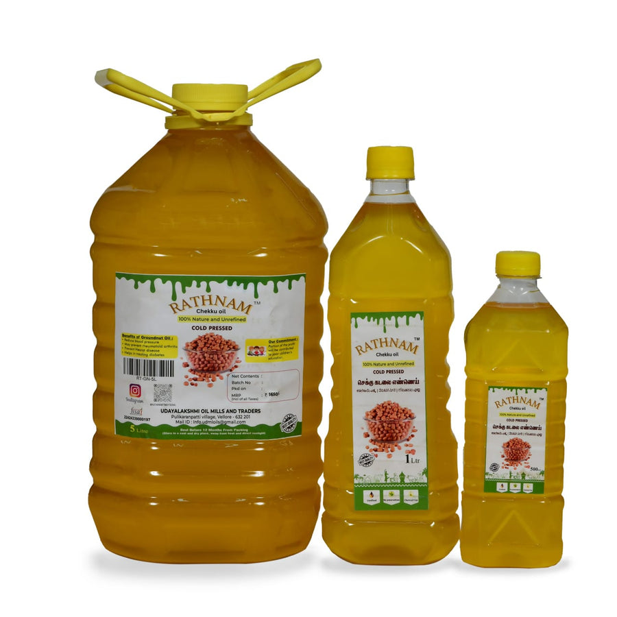 Rathnam Cold Pressed Groundnut Oil – Chekku Oil