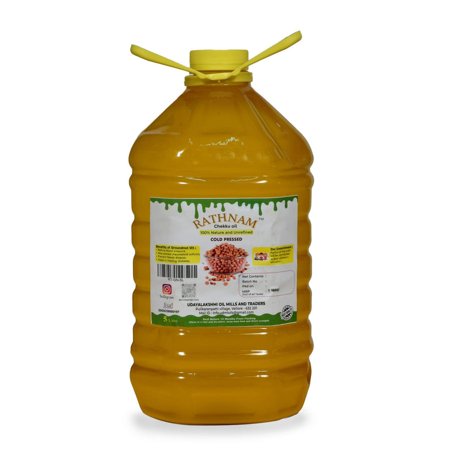 Rathnam Cold Pressed Groundnut Oil – Chekku Oil